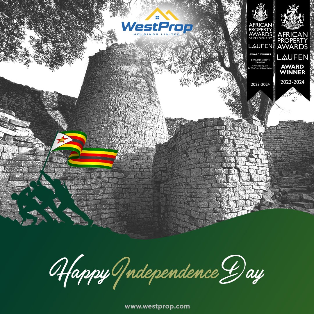 This Independence Day, let's remember the dreams and aspirations of the generations who built the foundation for our nation's progress.

#ZimbabweIndependenceDay 
#BuildingOurFuture 
#WestProp 
#PropertyDevelopment
#onwardsupwardsoutwards
#1billionbricks
#1brickatatime