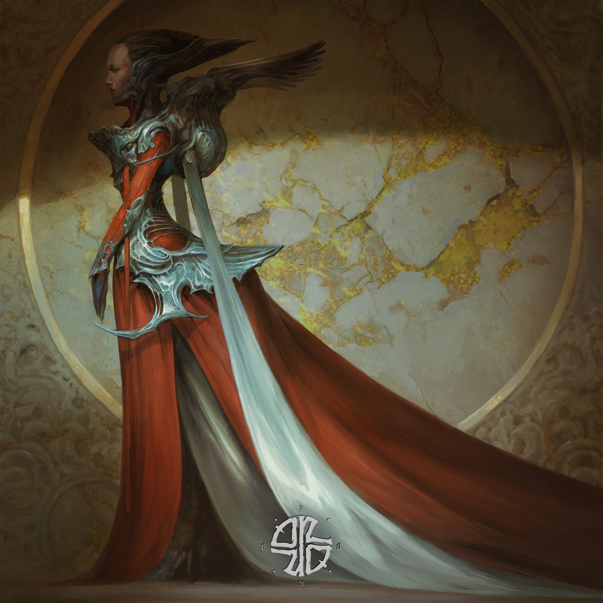 Princess of shadows, a painting from my second artbook ORO