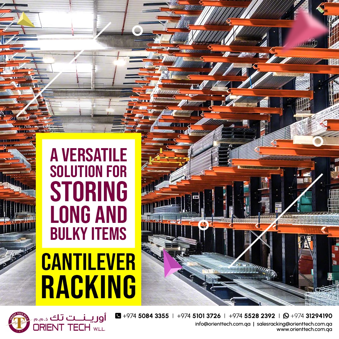 Conquer storage challenges with ease using Cantilever Racking - the versatile solution for long and bulky items! 🏗️✨ #CantileverRacking #StorageSolution #Efficiency #StorageRevolution #Racksandshelves #supplychain #Safety #OrienttechRacking #Qatarliving #WarehouseSolutions