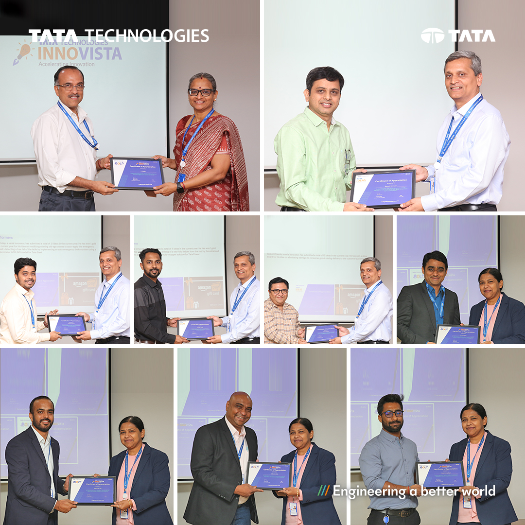 TataTech_News's tweet photo. #innovation - We recently organized the Annual Innovation Recognition Program Tata Technologies InnoVista FY24 🏆 where we recognized our innovators for demonstrating a #CanDo attitude & #OneTeamWithCustomers approach while innovating solutions towards #EngineeringABetterWorld🌍 https://t.co/y6a6o6mIam