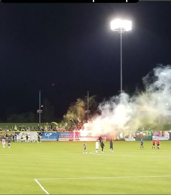 Omaha fans breaking out the special smoke after winning in PKs tonight 👀👀👀

🔥🔥🔥
