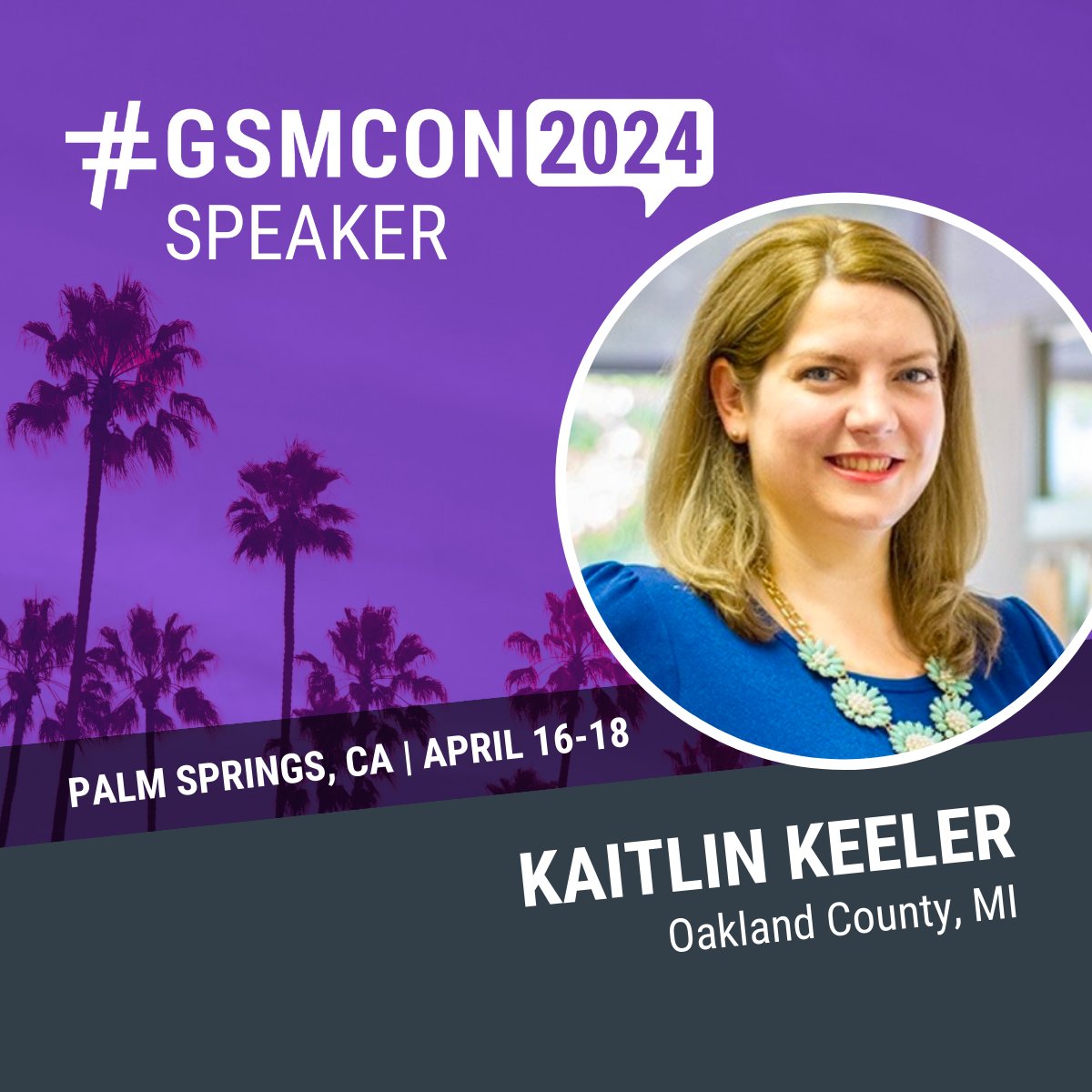 Excited for our #GSMCON2024 session tomorrow in Room B at 8am! Join #OaklandCounty Chief DEI Officer, Harry Weaver, and I to learn how to apply an #equity lens to your #SocialMedia strategy and "Set up a #DEI Framework that Prioritizes #Accessibility &amp; #Inclusive Content."