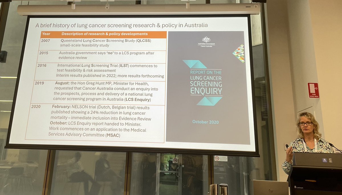 Javiera Martínez Gutiérrez (She/her) (@jmartigu) on Twitter photo Prof <a href="/nicole_rankin8n/">A/Prof Nicole Rankin</a> presenting the history of the Lung Cancer Screening Program due tu start in July 2025! <a href="/UMCPC_official/">University of Melbourne Cancer in Primary Care</a> #CaPRI2024 Prof <a href="/nicole_rankin8n/">A/Prof Nicole Rankin</a> presenting the history of the Lung Cancer Screening Program due tu start in July 2025! <a href="/UMCPC_official/">University of Melbourne Cancer in Primary Care</a> #CaPRI2024