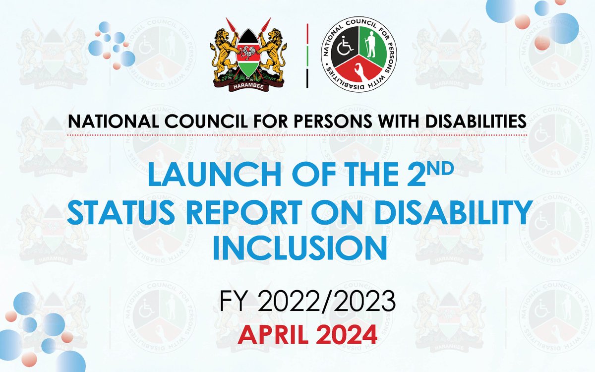 Ncpwds's tweet photo. @Ncpwds launched its Disability Inclusion Status Report. This report sheds light on progress &amp; identifies areas for improvement.

Together, let's create a more inclusive Kenya for all.
@WaziriBore @HonMoses_Kuria
#DisabilityInclusionKE2024 https://t.co/Zkzqc3J0DO
