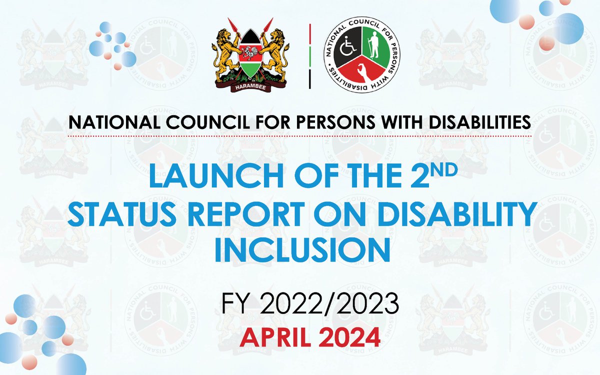 @Ncpwds launched its Disability Inclusion Status Report. This report sheds light on progress & identifies areas for improvement. Together, let's create a more inclusive Kenya for all. @WaziriBore @HonMoses_Kuria #DisabilityInclusionKE2024