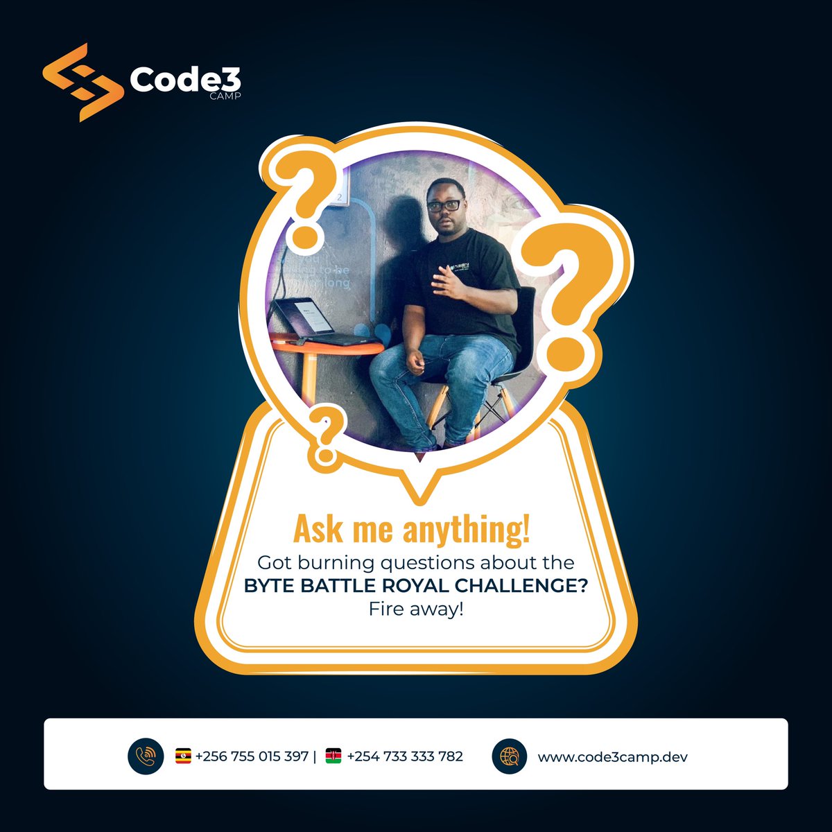 Hello Techies 👋

Excited for the Byte Battle  Royal challenge? 
But you have got  burning questions about it ? 🤔

Well, well, ask away - Alvin and the #web3 engineers will spill all the beans about it! 💯

Let's chat! 👇

#BBRC #Code3Camp #techtalk