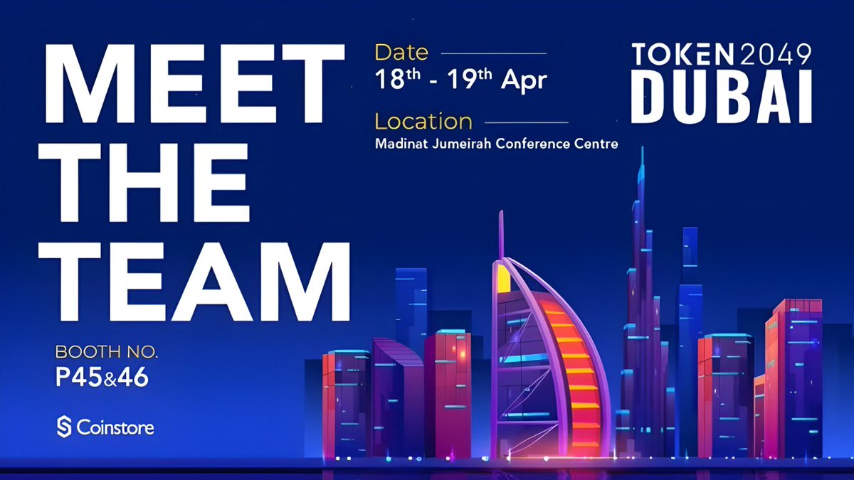 Bullish_Trade_X's tweet photo. 🚀 Ready to #Revolutionize the #cryptolandscape? Join @CoinstoreExc at #Token2049 in Dubai! Network with industry leaders, investors, and innovators. Don't miss your chance to make history. See you at P45/P46 GF, Madinat Jumeirah! 

https://t.co/ZmmAyCxBYW

#Dubai https://t.co/NsItMwwRSZ