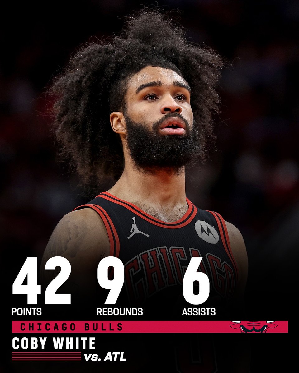 Coby White dropped a career-high 42 points to eliminate the Hawks and keep the Bulls' playoff hopes alive 🔥