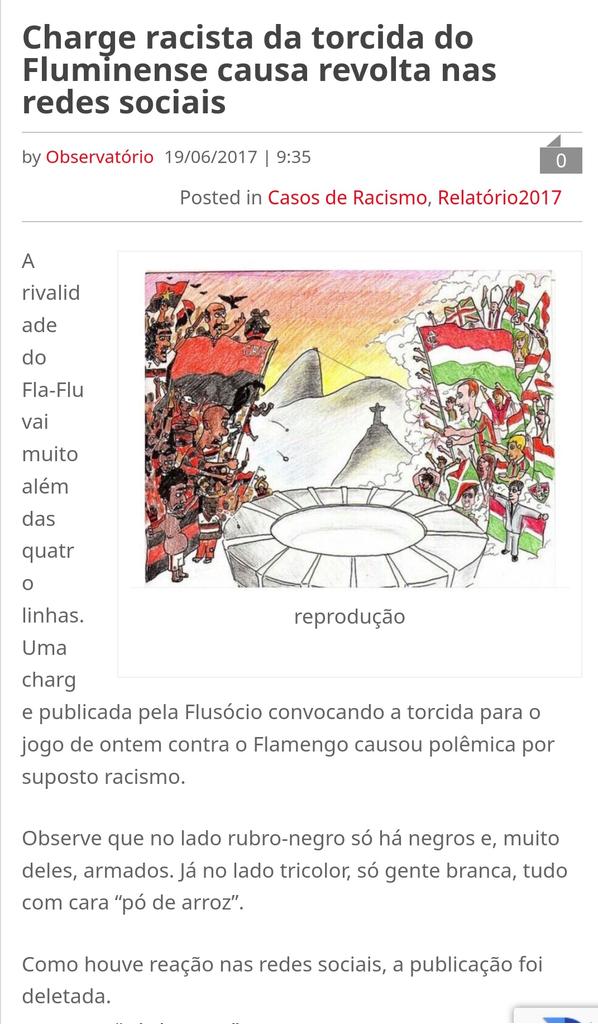 arthurockdog's tweet photo. @rblucasmendes Puts, vou generalizar a torcida do Fluminense rac1st4 por conta de alguns casos também: https://t.co/NsJGq3Gp0A