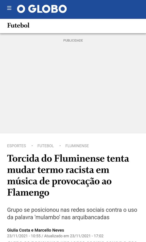 arthurockdog's tweet photo. @rblucasmendes Puts, vou generalizar a torcida do Fluminense rac1st4 por conta de alguns casos também: https://t.co/NsJGq3Gp0A