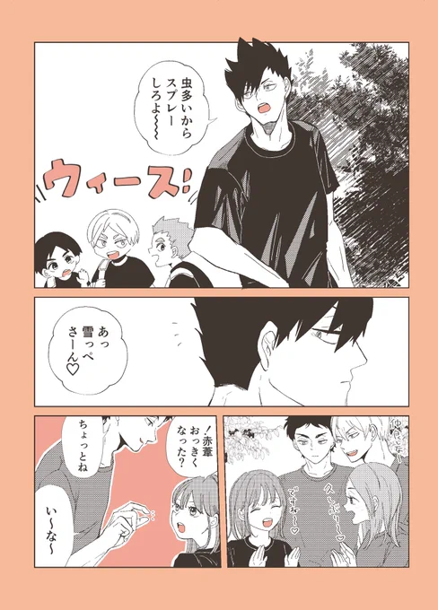 #HQプラス
顔あり夢主います
クロオとケンマの幼馴染in夏合宿虫除け編 