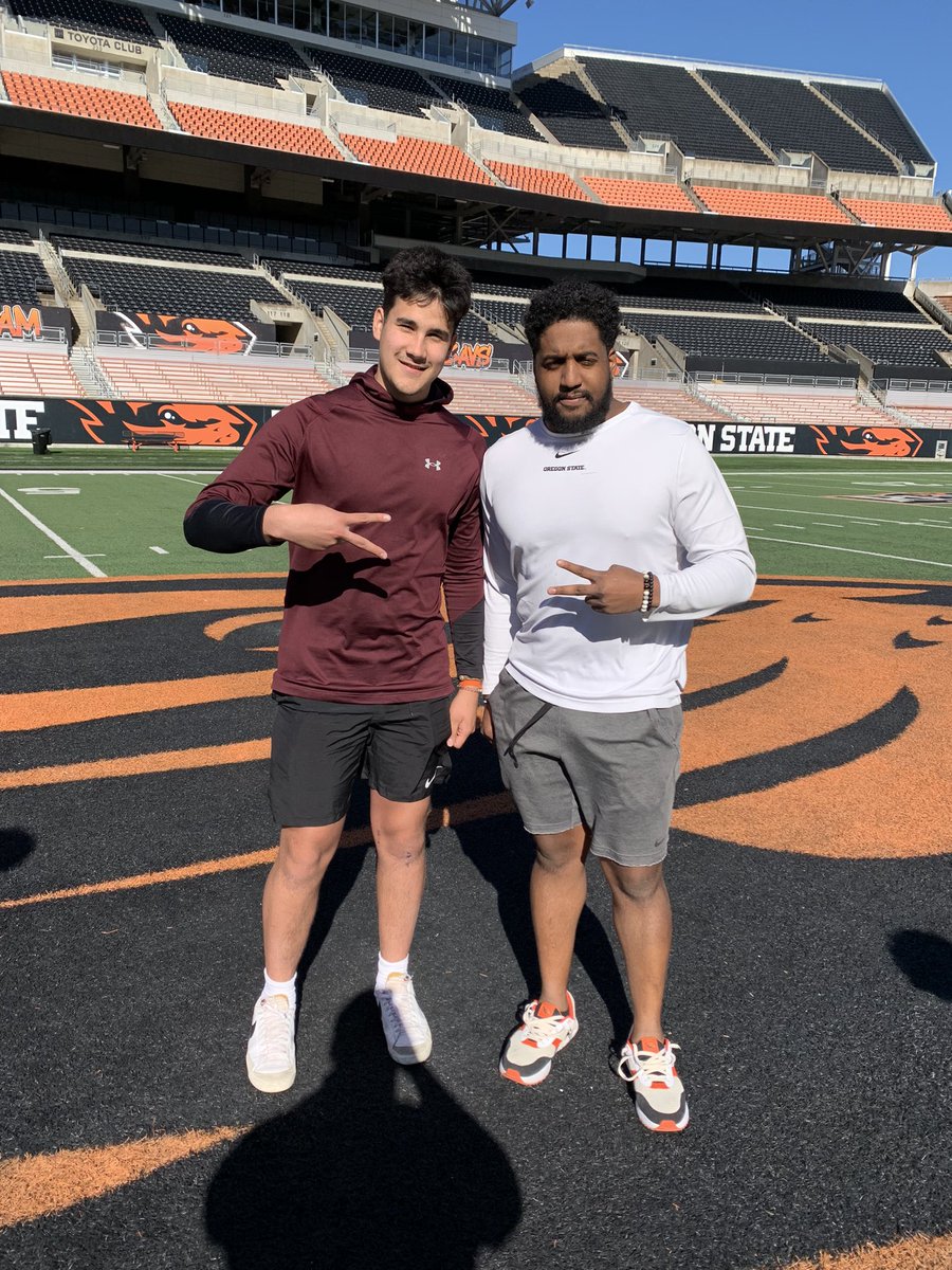 Loved visiting <a href="/BeaverFootball/">Oregon State Football</a>, appreciate the opportunity to come out and get some advice on recruiting from <a href="/jmofromthe4/">Jalen Moore</a> + @DecoudTreston <a href="/CoachJChristian/">Jamie Christian</a> 

<a href="/SOAZFootball/">Southern Arizona Football</a> <a href="/GametimeRC/">Gametime Recruiting & Consulting</a> 
<a href="/NogiAthletics/">Nogales Apaches</a> <a href="/CoachJett26/">Joshua Jetton</a> <a href="/blessd74/">Coach7</a>