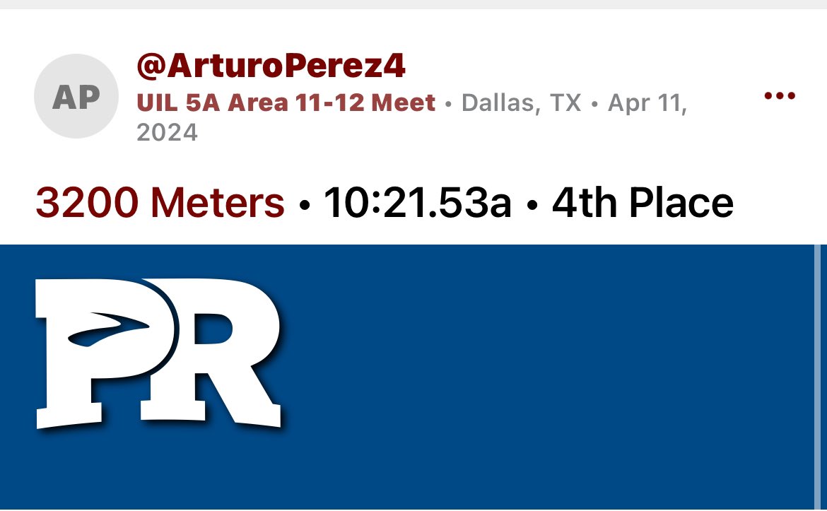 r2ro0o's tweet photo. Uil 5A area 4th place
Onto regionals at Ut Arlington 
3200m
W.H adamson high school https://t.co/tC4g8QpixM