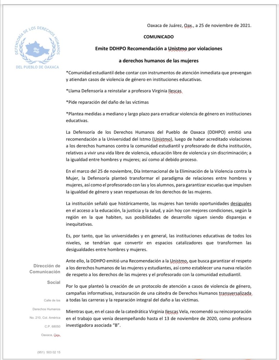C_Nstme's tweet photo. 🔴#SUNEO_Oaxaca
#VI0LENCIA  #impunidad 🔴rectores #modestoSeara
Y 👉🏿MaDeLosA #Peralta #Arias VI0LAR0N #DDHH en universidades #Suneo_Oaxaca 

🔴 Incumplen recomendacion de @DDHPO

CC @salomonj @geovanyvasquez  @FiscalOaxaca @FlorEstelaMH
@FiscalOaxaca

https://t.co/JZSXupruEV https://t.co/2Y76gFoMbH