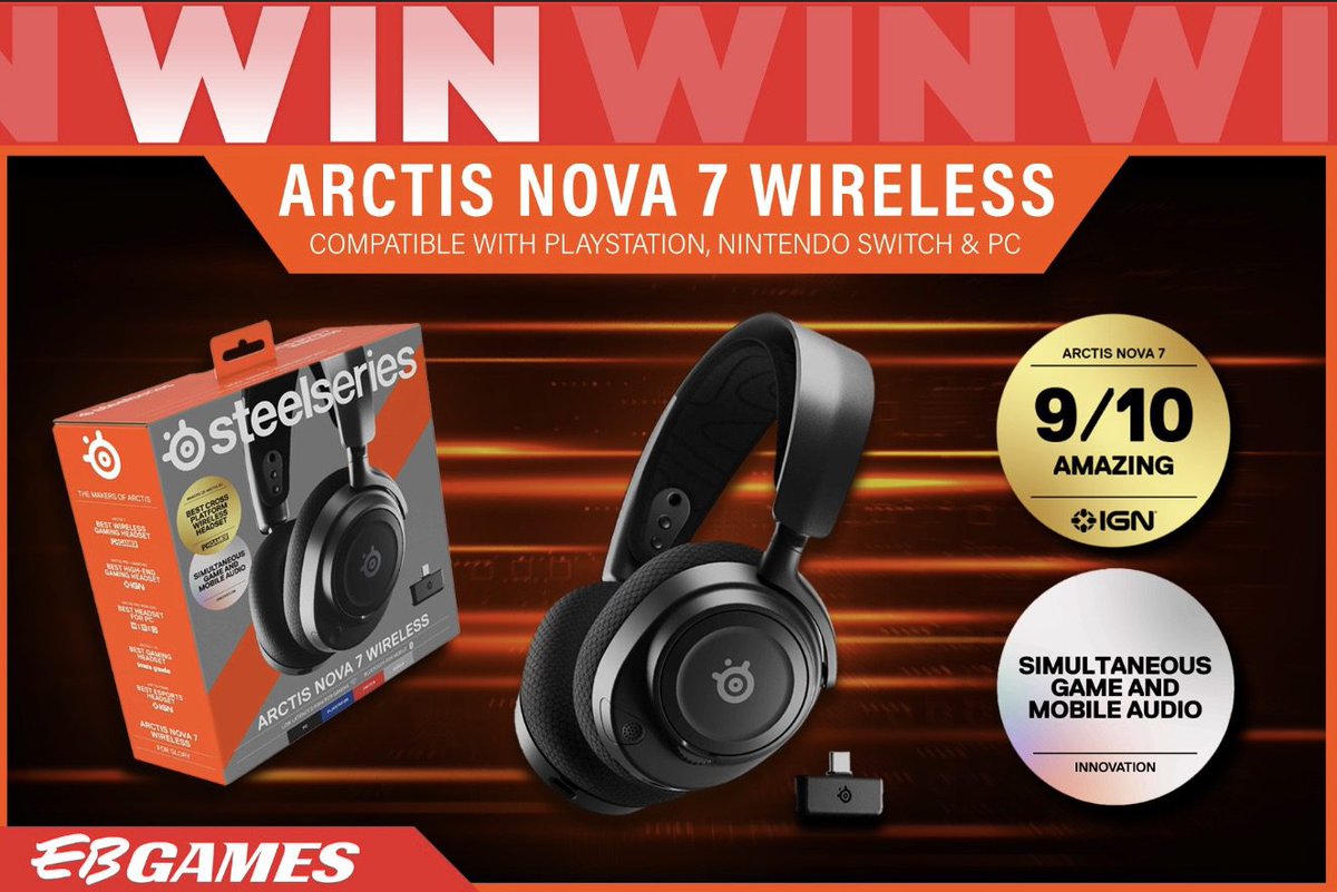 🏆 EB Games is giving away a SteelSeries Arctis Nova 7 headset
👉 competitionsinaustralia.com/eb-games-is-gi…

#aus🇦🇺 #competition #comp #comps #australia #competitions #competitionaustralia #competitiontime