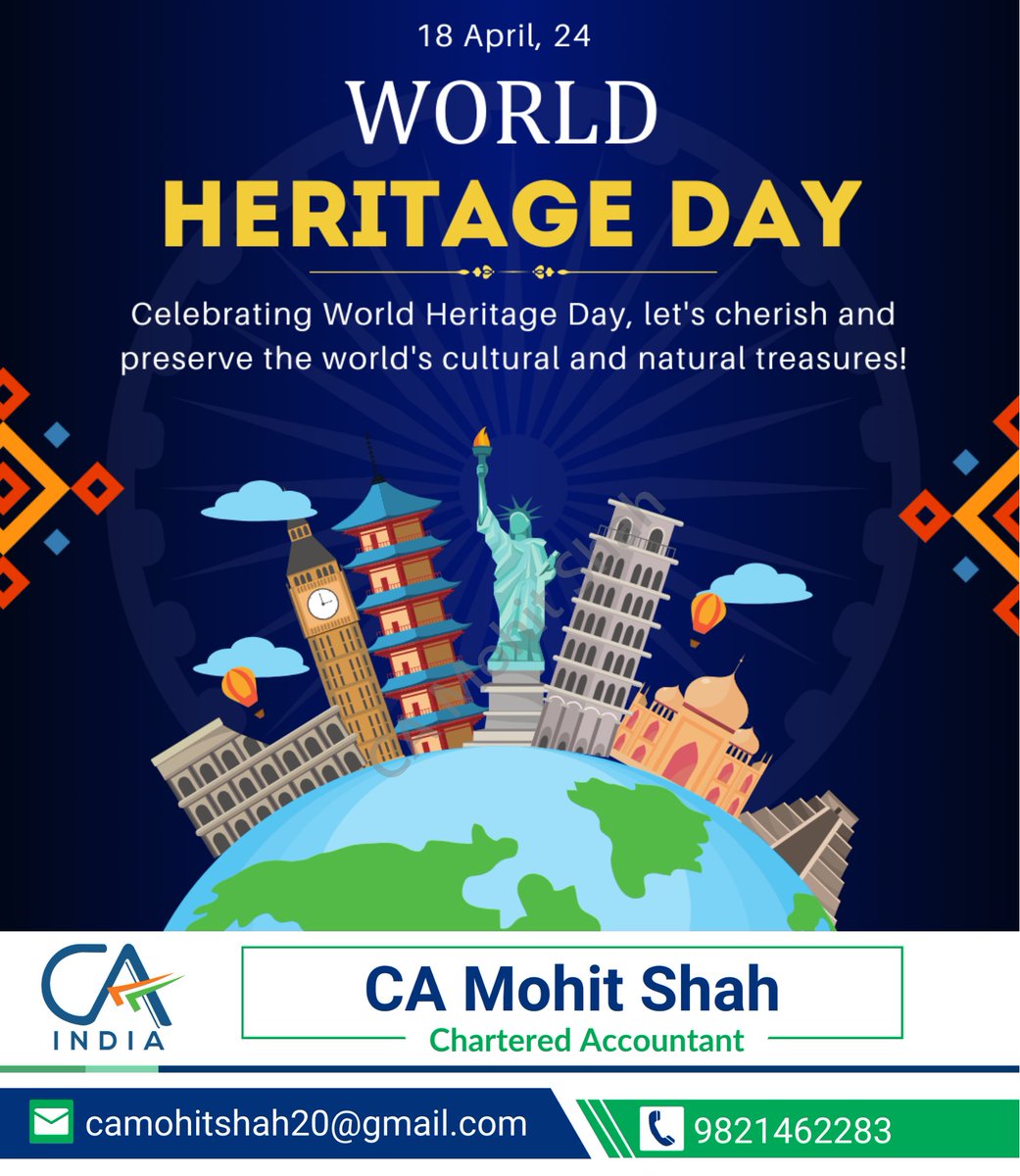 On World Heritage Day, let's celebrate our rich cultural heritage. Just like preserving our heritage, let's also preserve our financial records and stay tax-compliant.    

#WorldHeritageDay #HeritageConservation #CulturalHeritage #PreserveOurPast #HistoricalSites