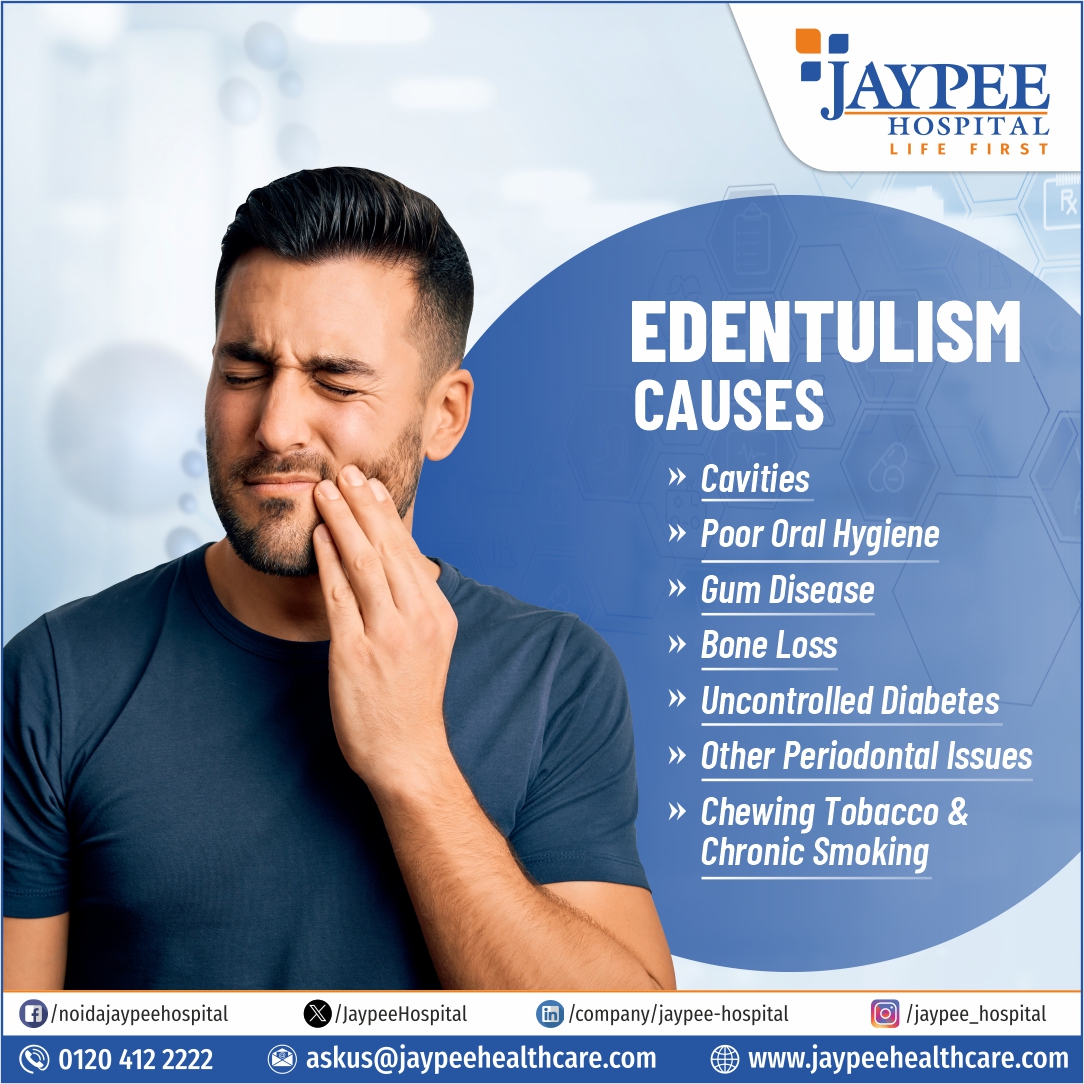 Edentulism is the state of being completely toothless, having no natural teeth remaining in the mouth. Let's take a look at its causes.

#edentulism #causesofedentulism #oralhygiene #jaypeehospital