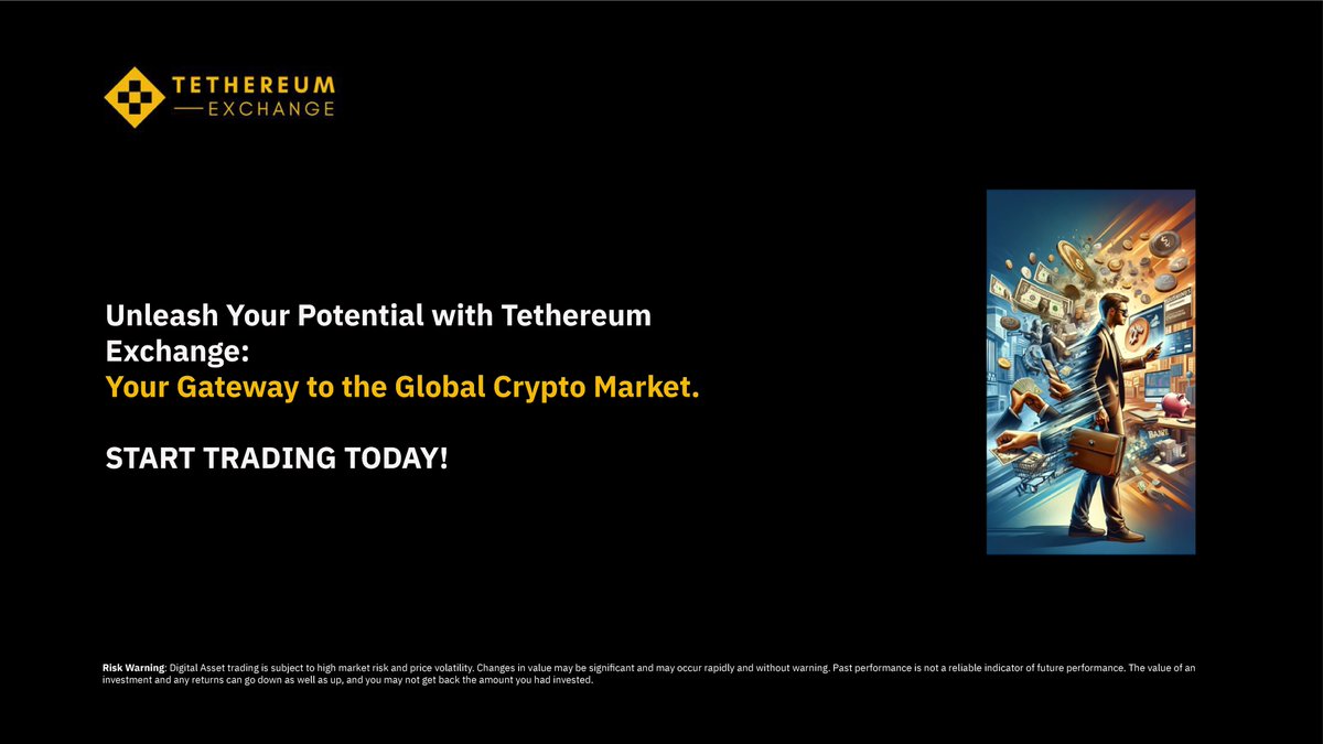 Step into the global crypto scene with Tethereum Exchange! 🌍✨ 
Start your trading journey today and unlock the door to endless possibilities. 

#StartTrading #CryptoMarket 
#TethereumExchange #Crypto