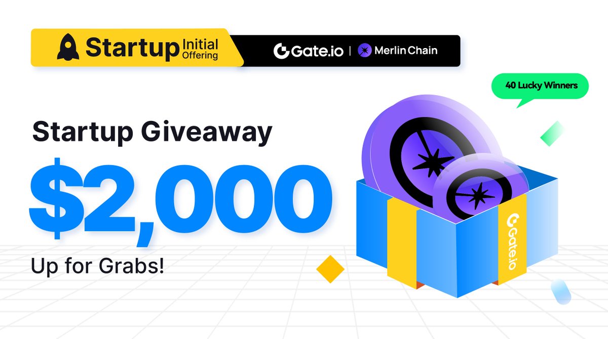 Gate.io Startup X Merlin Chain: share up to $2,000 in $MERL!

✅Follow @Gateio_Startup & @MerlinLayer2
✅RT, Tag 3 friends

⏳End at 04:00 AM, Apr 21st (UTC)

Find out more⤵️ 
gleam.io/wSgdS/gateio-s… 

#GateioStartup #launchpad