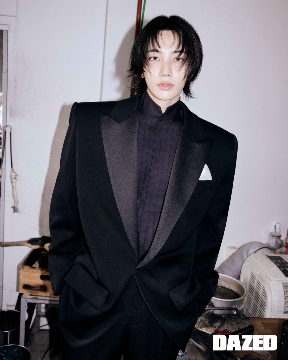 Jeonghan of SEVENTEEN looks handsome in YSL for Dazed.