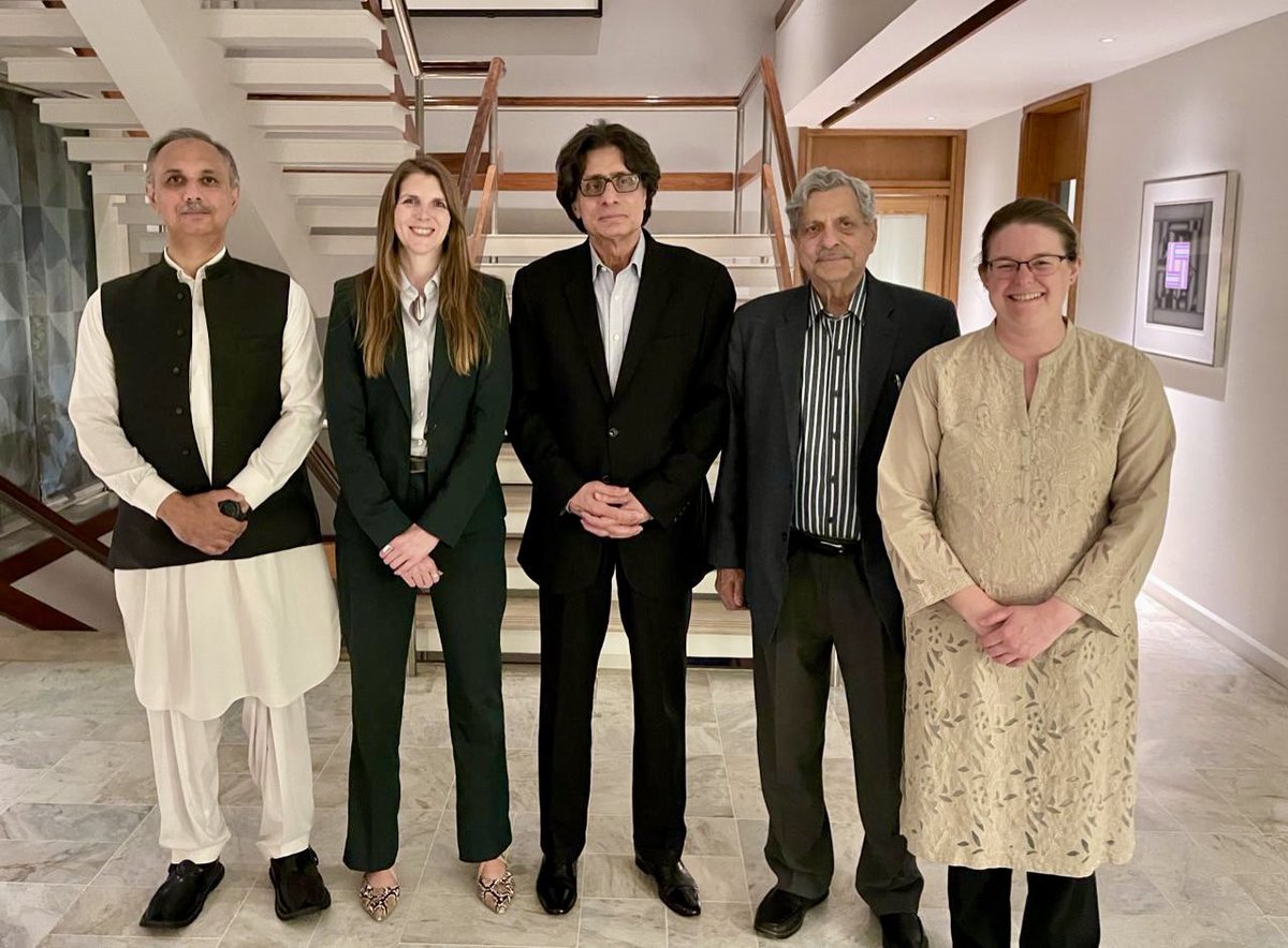 Pleasure meeting PTI leaders, and congratulations to @OmarAyubKhan on his appointment as Leader of the Opposition. Important all MNAs work together on the critical issues Pakistan faces, starting with economic reform to secure Pakistan’s prosperity.