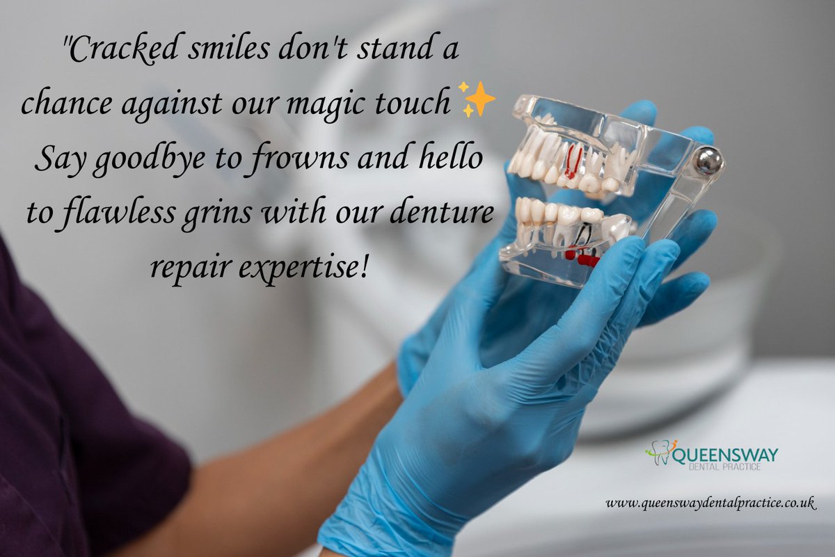 🌟 Say goodbye to worries and hello to a beaming smile! 🌟

Don't let a broken denture dull your sparkle. Choose [Denture Repair] for a smile that shines bright! ✨😁 

queenswaydentalpractice.co.uk
#DentureRepair #SmileWithConfidence #QualityCare