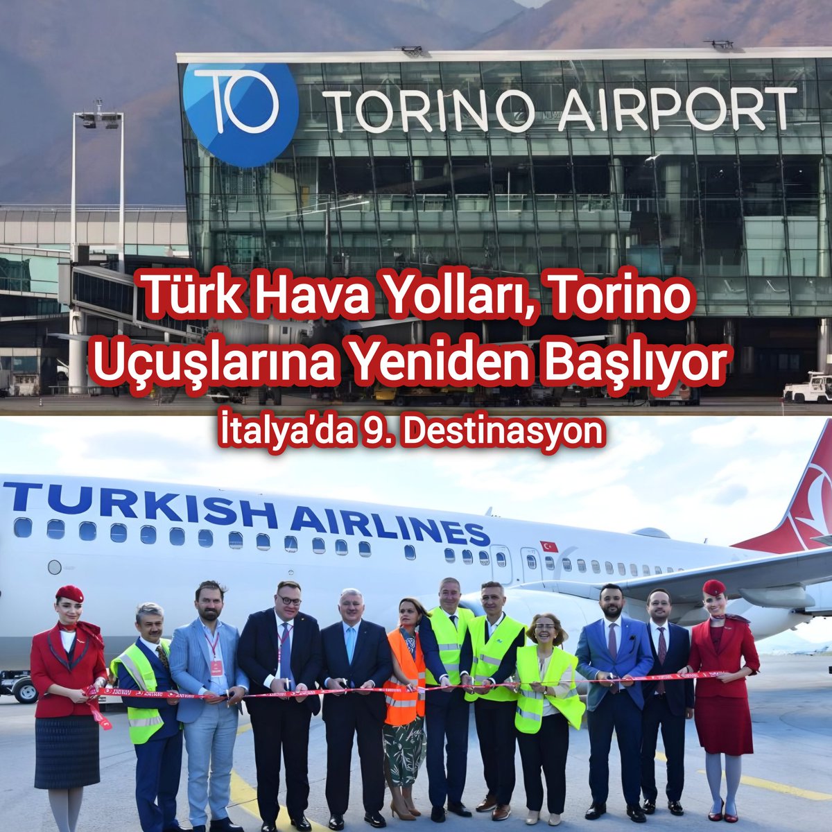 Yeni Rota: Torino 🇮🇹

• Türk Hava Yolları, 2018'de durdurduğu İstanbul - Torino uçuşlarını tekrar başlatıyor.

• 10 Temmuz'dan itibaren günde bir kez olmak üzere iki şehir arasında günlük uçuş gerçekleştirecek. Bu uçuşlarda Boeing B737 tipi uçaklar kullanılacak.

• Böylece