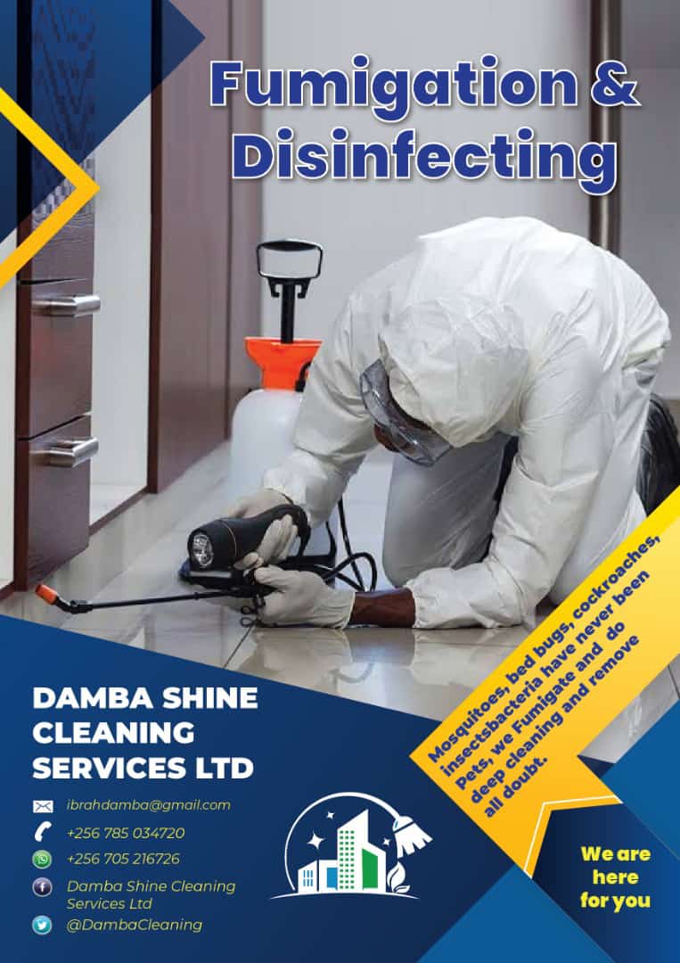 Don't get ashamed because of unwanted visitors in your office or residential property yet we're a phone call away. We offer professional Fumigation and disinfection Services at an affordable price. Just contact us on 
📞0785034720/0705216726
#ASafeEnvironment 
Retweet my Hustle🙏
