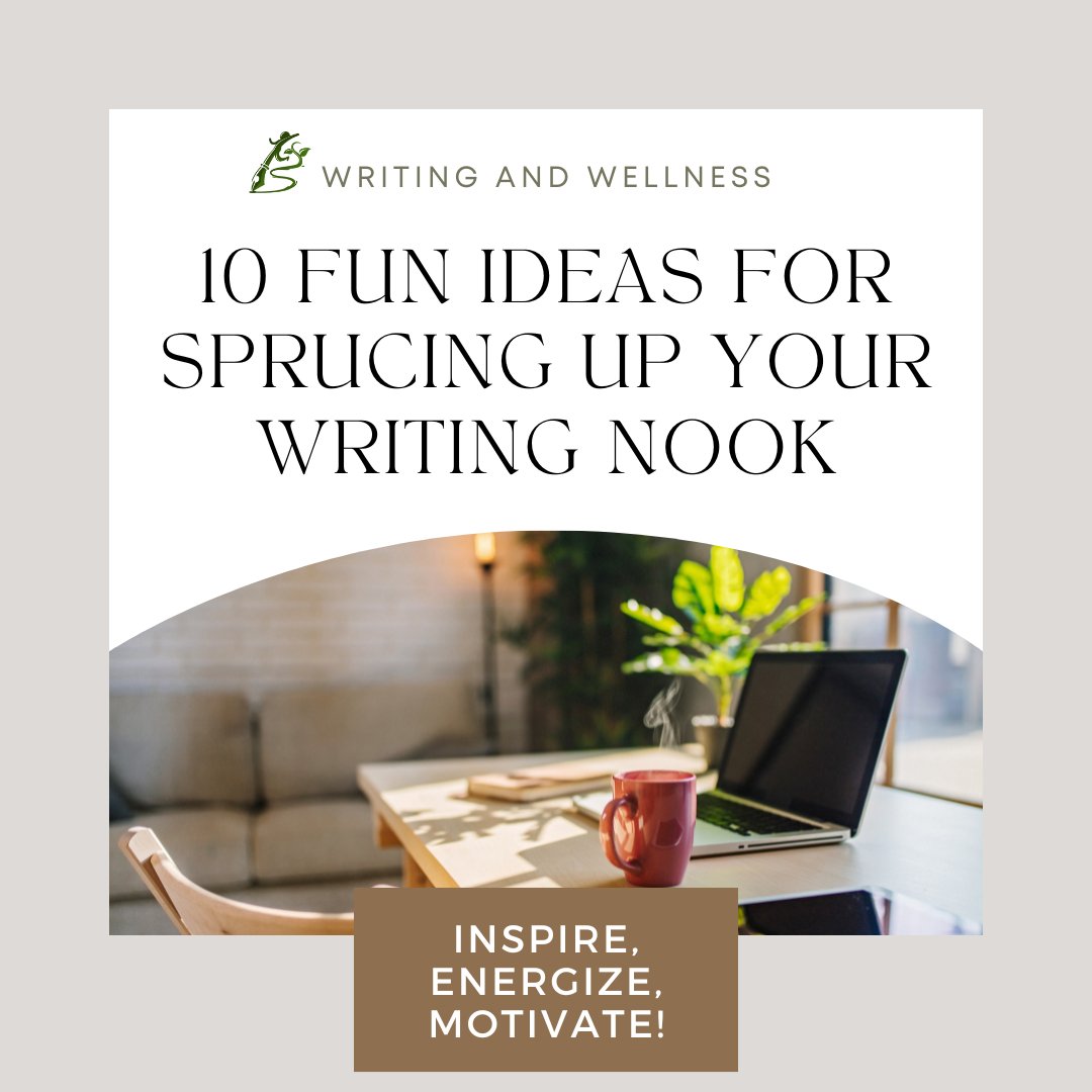 Could your writing nook use a little spring sprucing up? Some ideas here! #amwriting #homeoffice bit.ly/3jOHGZV