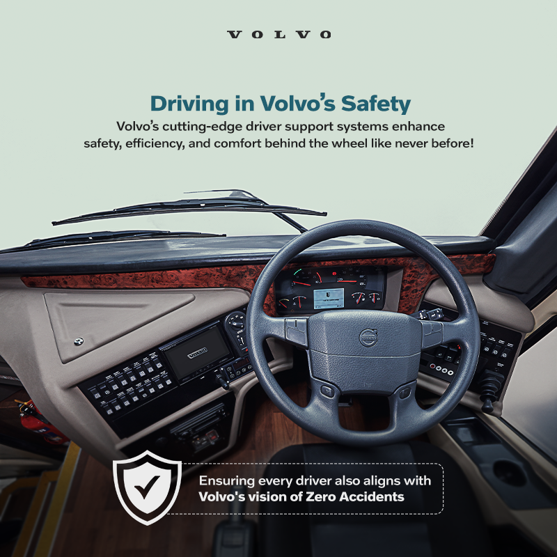 VolvoBusesIN's tweet photo. Volvo's active safety features, including Adaptive Cruise Control, Intelligent Speed Assist, and Driver Alert Support, empower drivers to perform at their best, promoting safe, efficient, and comfortable driving. 
#VolvoBusesIndia #SafetyOnTheRoad #SafetyFirstWithVolvo https://t.co/21HSkgK535