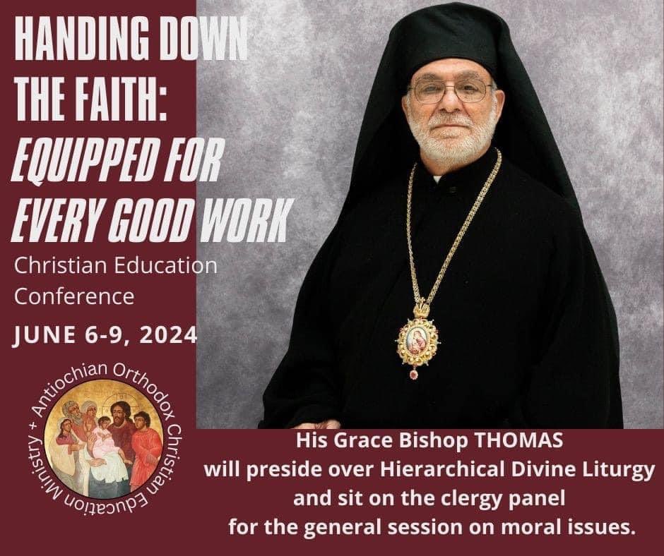'Handing Down the Faith: Equipped for Every Good Work,' the gathering hosted by Antiochian Orthodox Department of Christian Education will be held at the Antiochian Village Conference and Retreat Center.

Information: antiochian.org/regulararticle…

#SaintPaulEmmaus #Orthodox