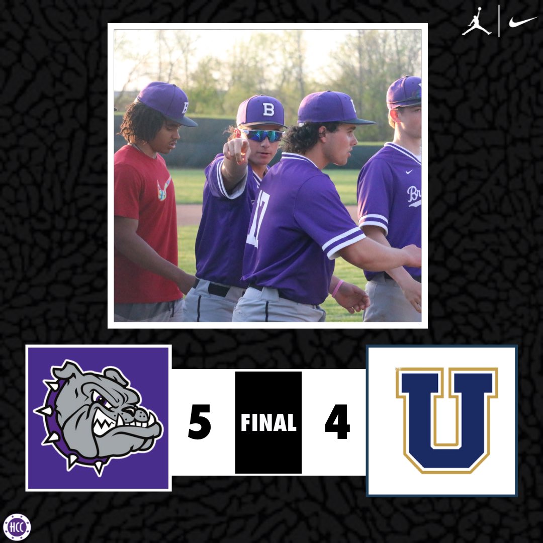 W. @BHSDogsBaseball gets a gutsy win over University High School on the road! #BulldogTough x #BulldogFamily