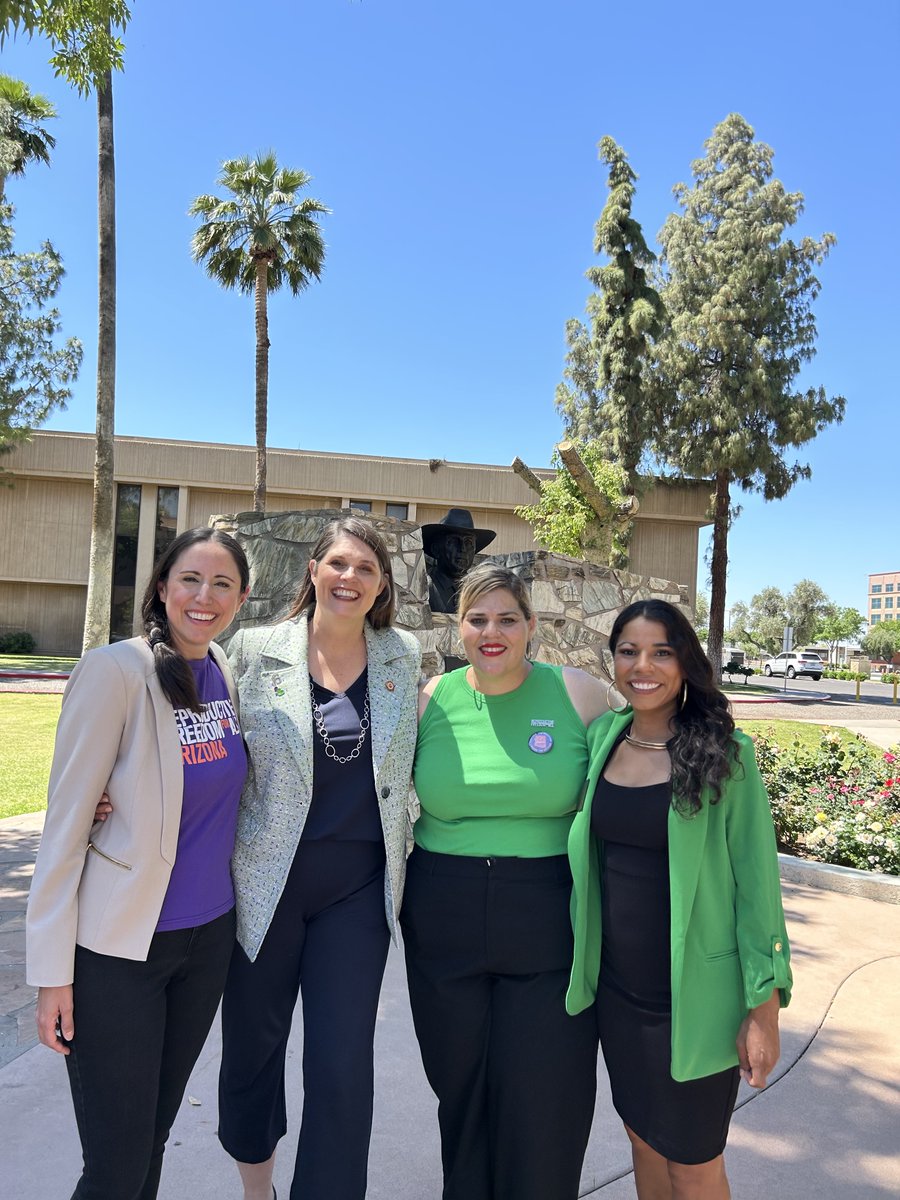 When I served in the state legislature, I co-authored the bill to repeal Arizona's 1864 total abortion ban with @stahlhamiltonforaz, @AthenaSalman, and @RepAnaliseOrtiz. We have seen this moment coming for years. 

Today, we joined hundreds at the capitol in protest as the GOP…