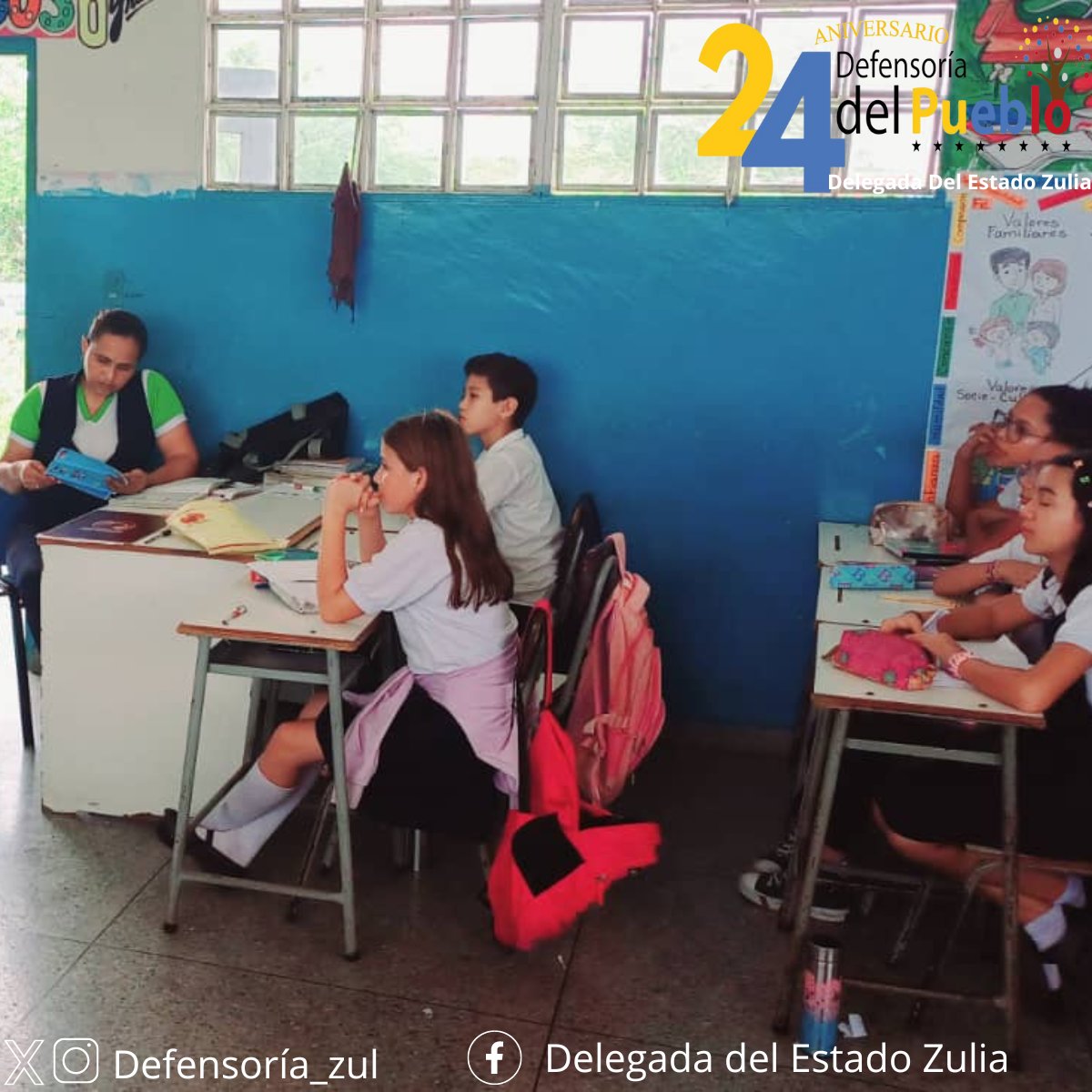 Sub sede Sur del Lago, realiza traslado en labor de Promoción y Divulgación hasta el Liceo Catatumbo, con la finalidad de dictar charlas a los alumnos de 6to grado, sobre la Convención sobre los Derechos de la Niñez. @Defensoria_Vzla