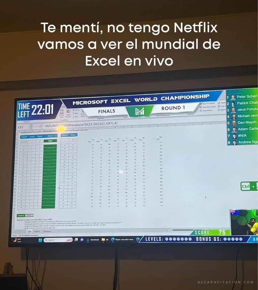 Te menti! No vamos a ver el debate! Vamos a ver el mundial de Excel live ! En youtube😝