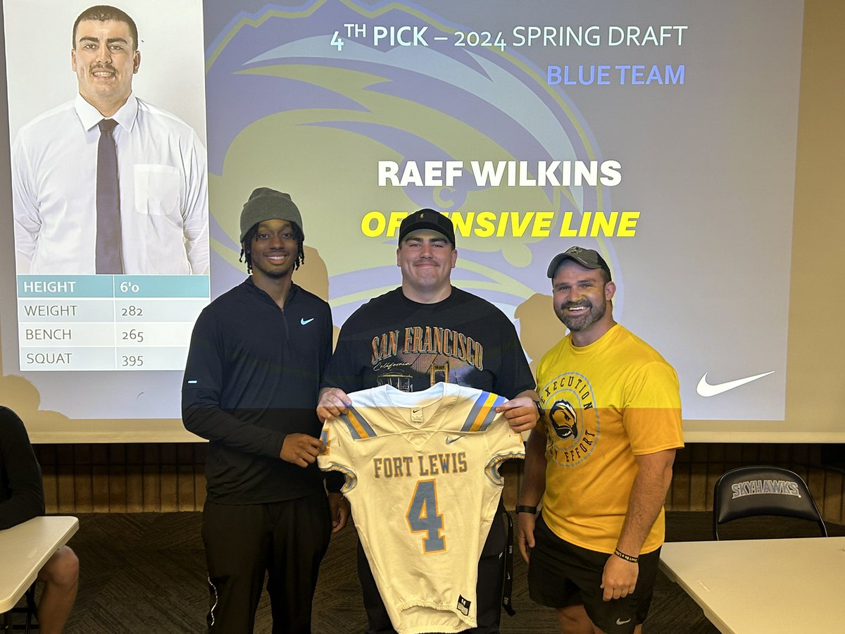 The 4th overall pick in the 2024 Skyhawk Draft is OL Raef Wilkins