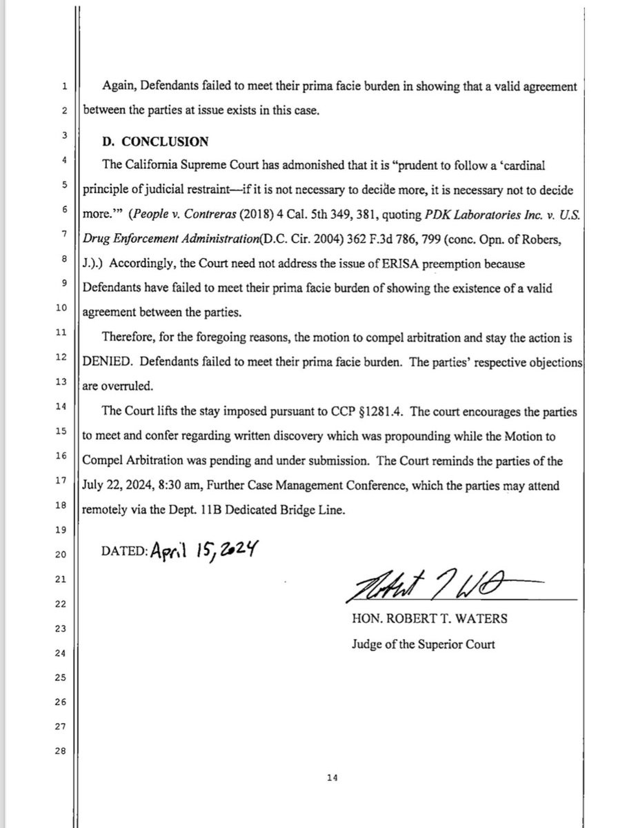 💥 😮 Major development in @ChoooCole’s @liberty_ctr lawsuit against Kaiser Permanente for medical malpractice — a state judge, after oral argument, just ruled that Kaiser’s arbitration agreement can’t be enforced against Chloe. We move forward now with discovery. This is huge!