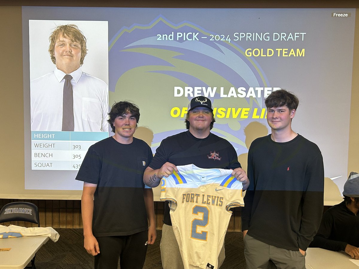 The 2nd overall pick in the 2024 Skyhawk Draft is OL Drew Lasater