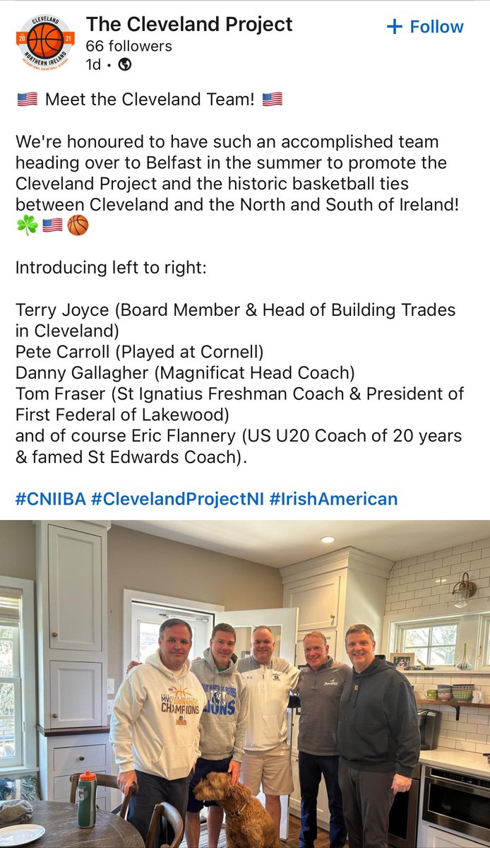 Very excited to have the opportunity to help grow the game of basketball in different ways! This summer I’ll be working basketball camps in Belfast, Northern Ireland! I am so thankful to work alongside this incredible group of coaches and The Cleveland Project!!