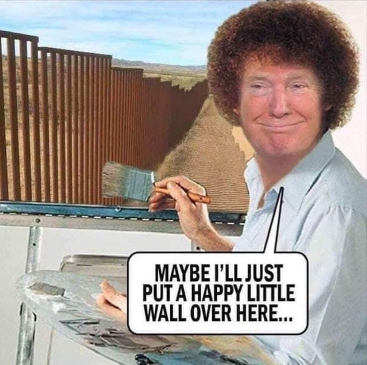 Bob Trump wall painting 😂👨‍🎨🎨