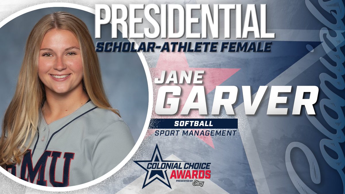 Your Female Presidential Scholar-Athlete Award winner is ... JANE GARVER!