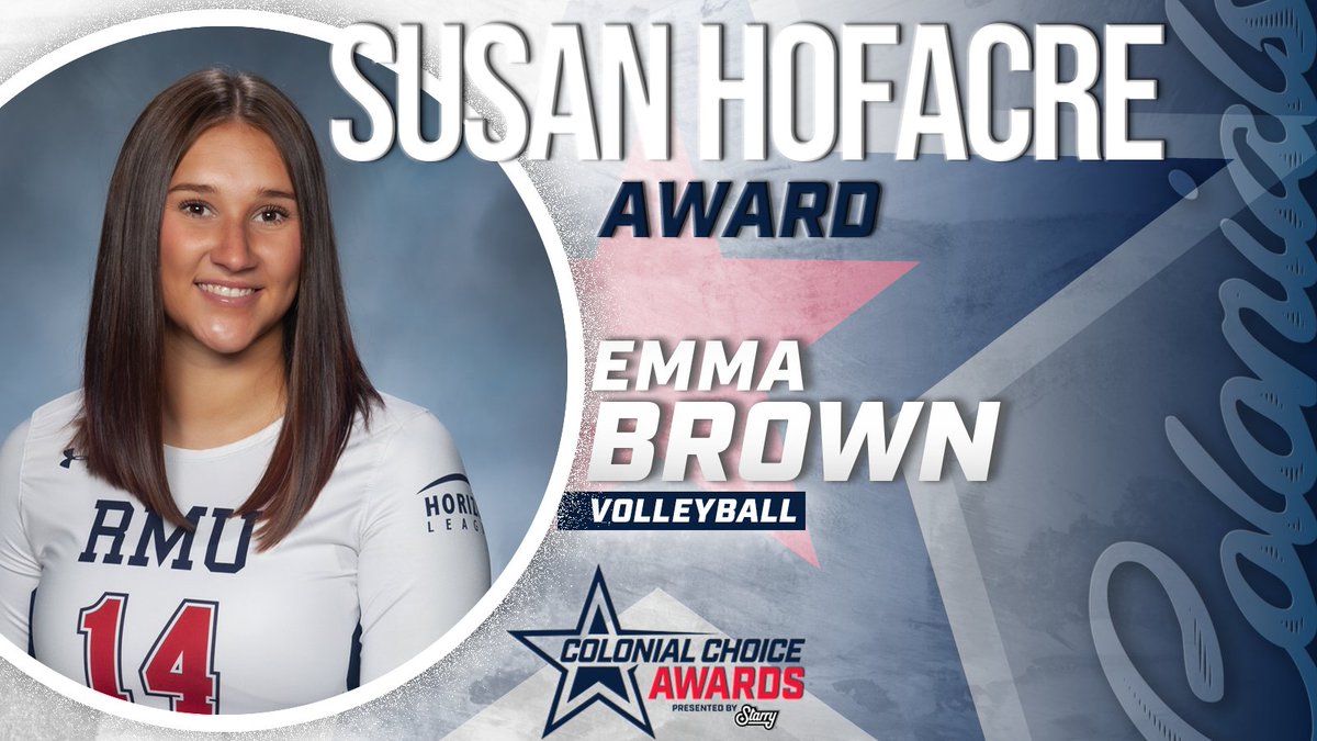 This student has done it all! Athletics, academics and community service! Congrats to Emma Brown on earning the Susan Hofacre Student-Athlete of the Year Award!