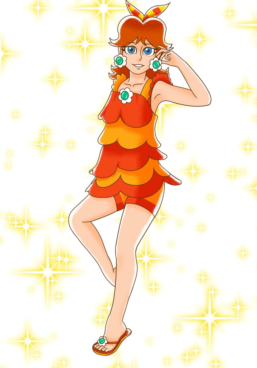 🌼👑Daisy’s Month- Day 17👑🌼
Daisy swimwear is so pretty!
#DaisyMonth #PrincessDaisy #デイジー姫 #MarioKartTour