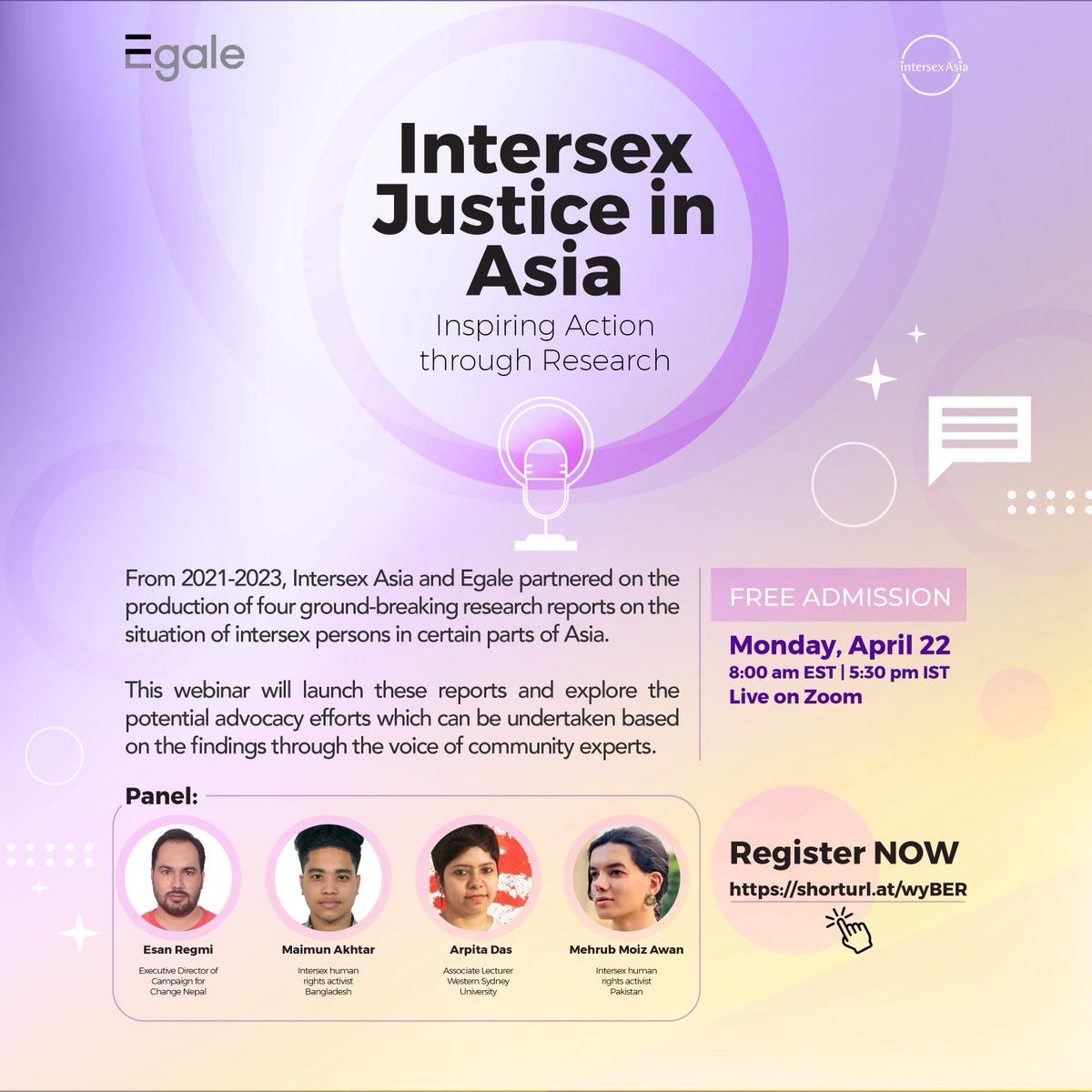 Arpita Das (@ms_arpita) on Twitter photo Looking forward to presenting on #intersex rights in Asia, organised by <a href="/IntersexAsia/">Intersex Asia</a> and @egalecanada on April 22 (observed as the national day of intersex human rights in India). This event marks the launch of 4 country reports, including one authored by me on India. Looking forward to presenting on #intersex rights in Asia, organised by <a href="/IntersexAsia/">Intersex Asia</a> and @egalecanada on April 22 (observed as the national day of intersex human rights in India). This event marks the launch of 4 country reports, including one authored by me on India.