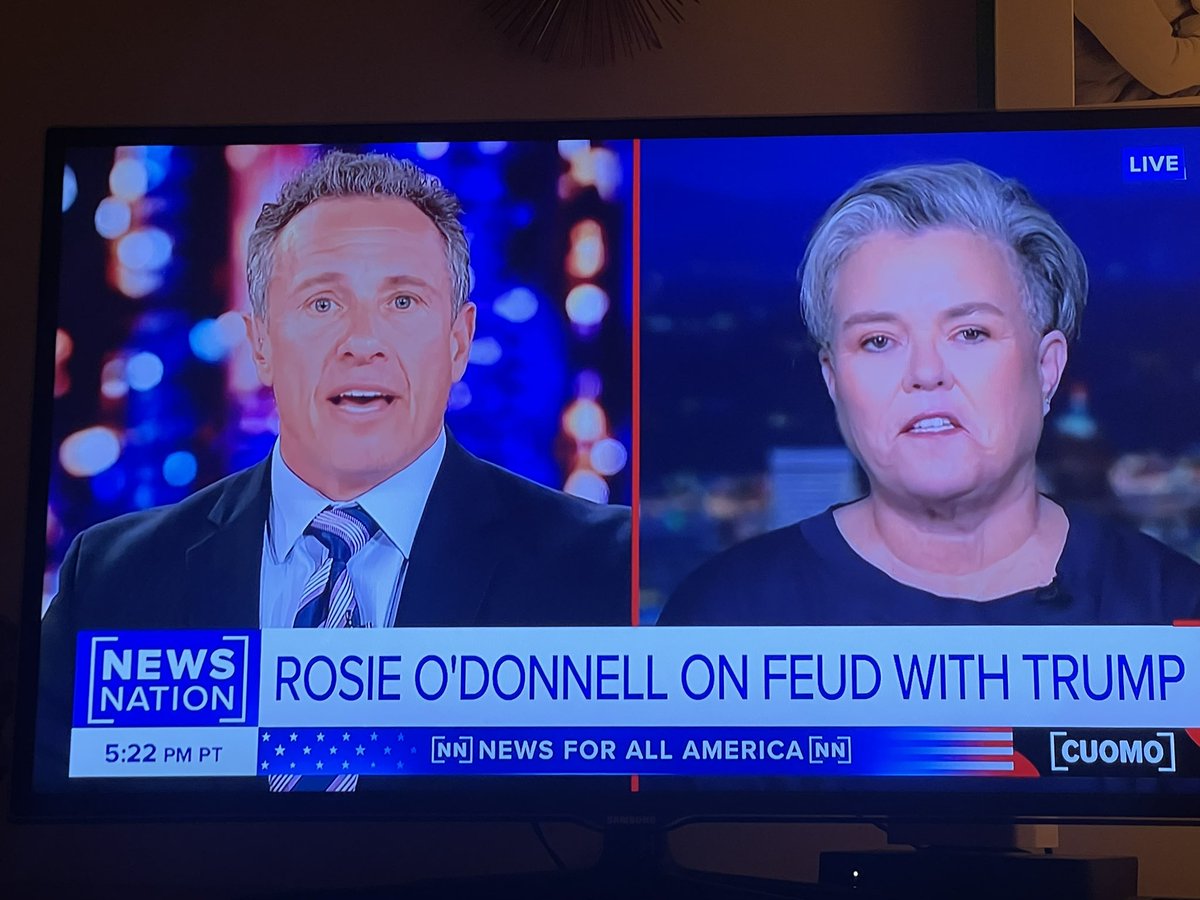 “He is a cruel criminal and mentally unstable man,” Rosie O’Donnell tells @ChrisCuomo about Trump. She spoke about him long ago on the View and predicted what had come to pass with the lawsuits.