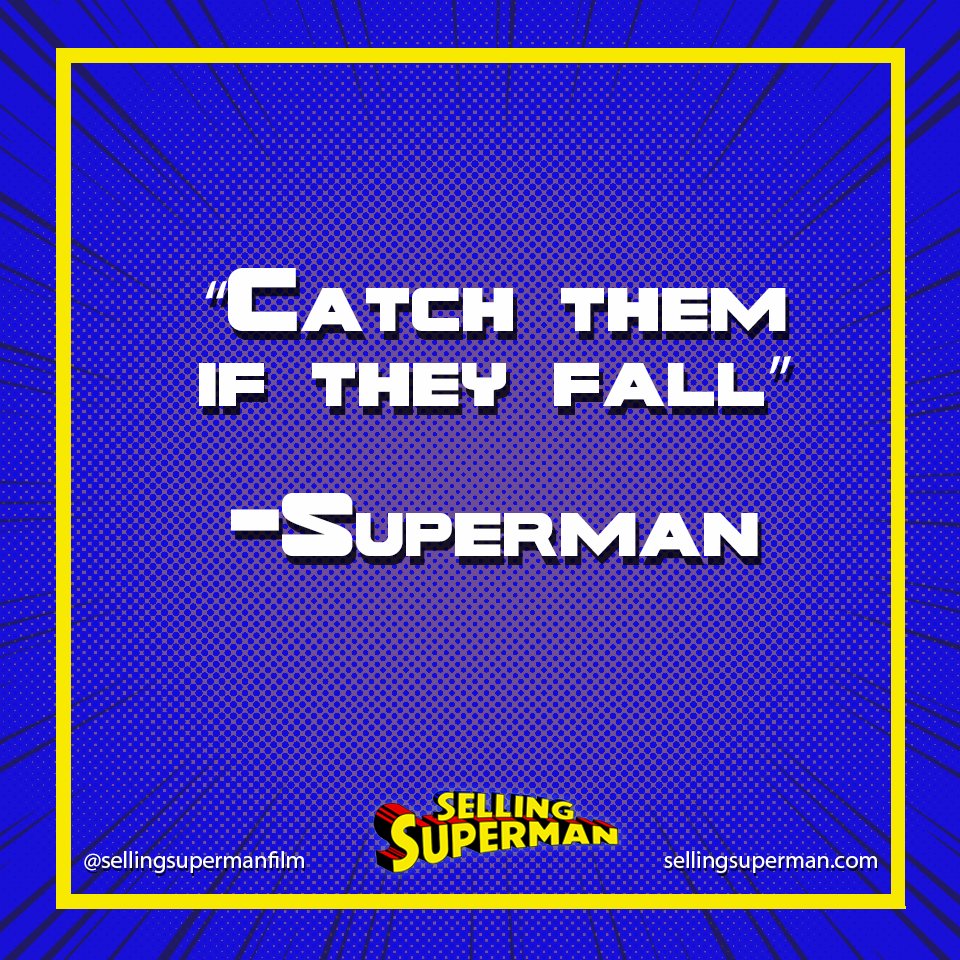 SellSupermanDoc's tweet photo. Being there for one another is important during hard times. Who would you catch if they fell? 

#sellingsuperman #documentary #comics #superman #quotes #famousquotes #DCcomics #DC https://t.co/B49M9BxEQV
