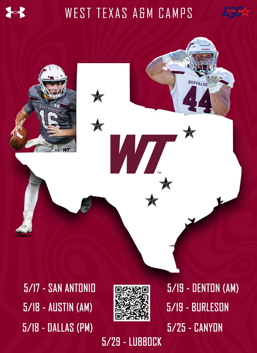 🚨🚨Dallas–Fort Worth Metroplex 🚨🚨 Don't miss out on an opportunity to be evaluated and learn from the staff at West Texas A&M Last year over 40 offers given out at Camp!!!! ⏰ Saturday, May 18th, 6:00pm 📍 Mesquite Memorial Stadium Register Here: gobuffsgo.com/sports/2023/12…