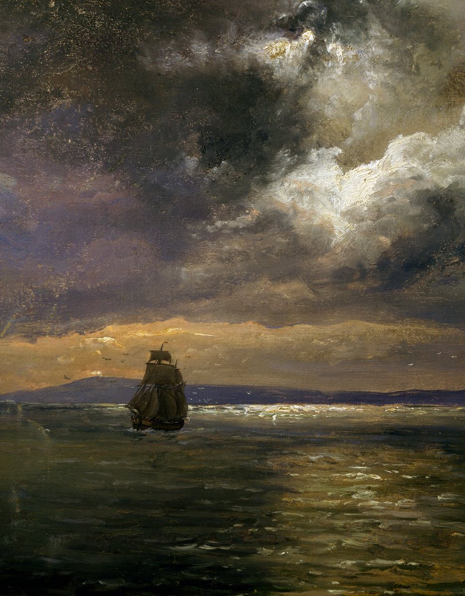 Johan Christian Clausen Dahl
(1788-1857
View of Christianiafiorden Norway  (detail)