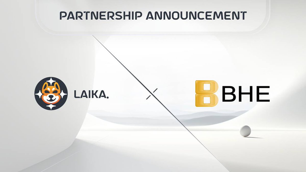 laika_org's tweet photo. 🌟 Big news alert! 🌟 We’re proud to announce our collaboration with @BHE_Exchange, the digital asset hub for safe, streamlined trading experience. 

🚀Get ready for groundbreaking advancements in the world of #decentralized finance! 💼 https://t.co/DbWFSQyo8F