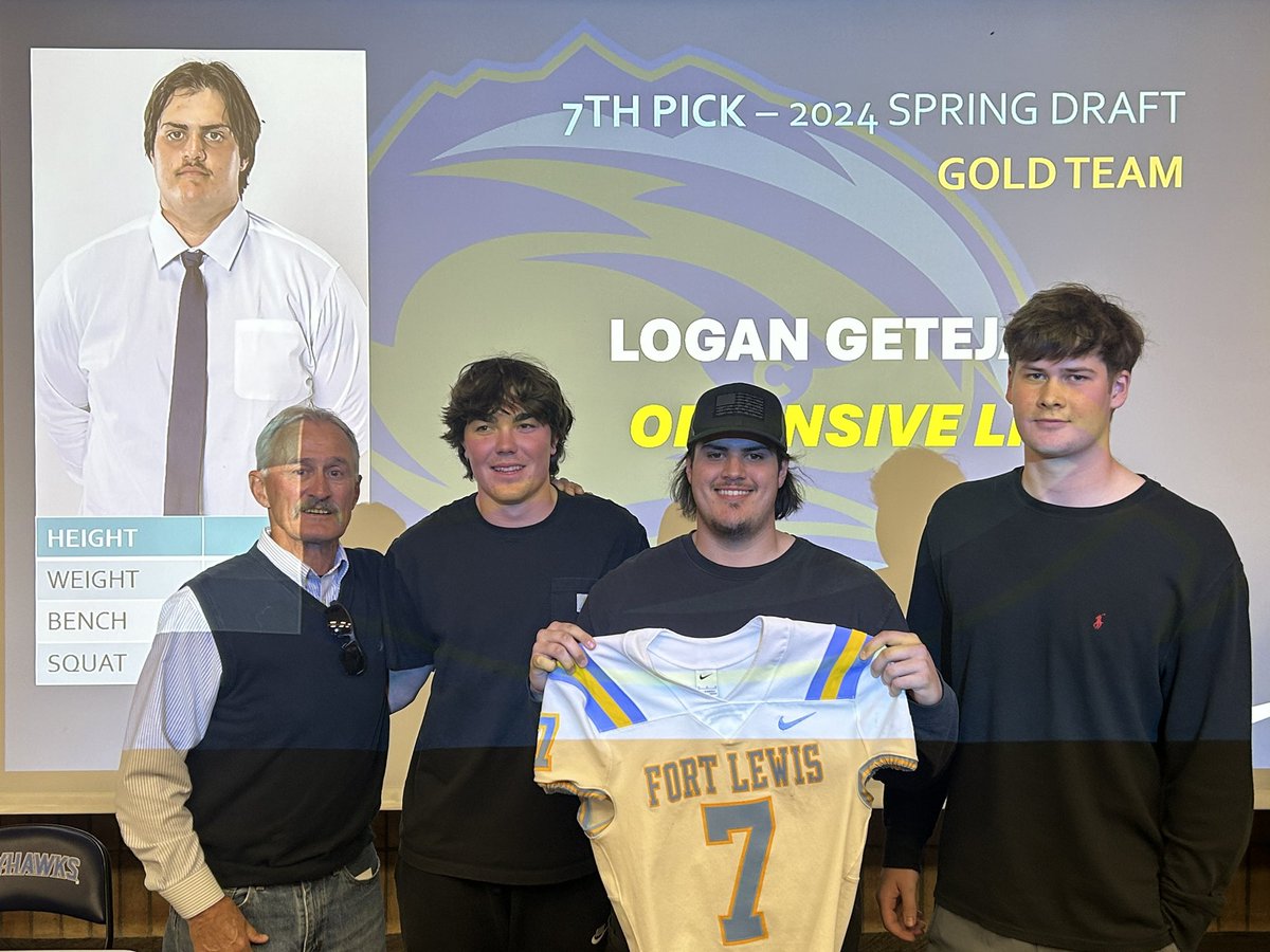 FLCFootball's tweet photo. The 7th overall pick in the 2024 Skyhawk Draft is OL Logan Getejanc https://t.co/qkIHogiShY